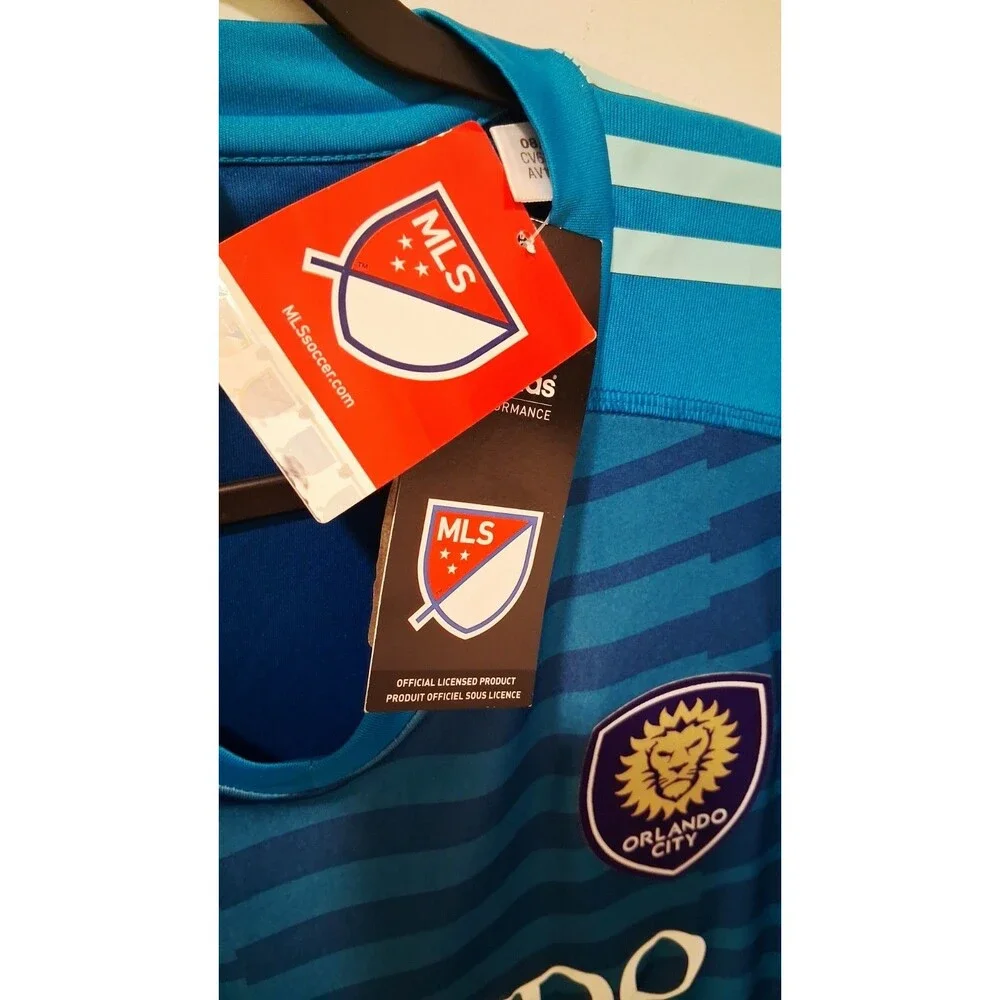 Orlando City SC Jersey Mens Large Blue MLS Soccer Adidas NWT Rare 2018